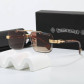 Брендовые  солнцезащитные безоправные очки Chrome Hearts (88930) brown